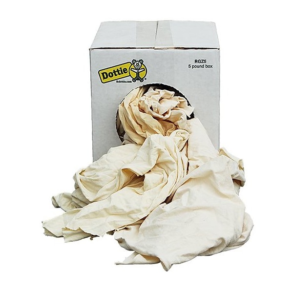L.H. Dottie 5 lb Box New White Knit Rags